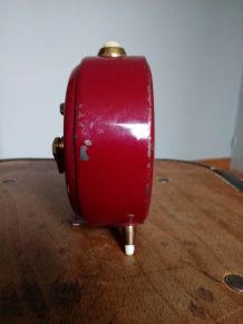Réveil Jaz mécanique rouge et doré