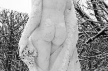 Photographie statut femme nue neige hiver.