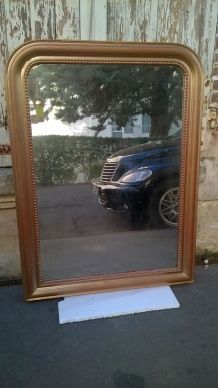 ancien grand miroir louis Philippe doré