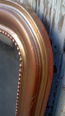 ancien grand miroir louis Philippe doré