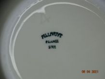 Théière Pillivuyt n°4 ronde bicolore porcelaine vintage