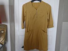 Robe en coton moutarde