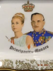 Cendrier, vide-poches Monaco prince Rainier et Grâce Kelly