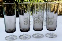 Lot 4 flûtes vintage luminarc collection Suède 