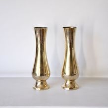2 vases en laiton