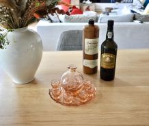 plateau + carafe + 8 verres à liqueur