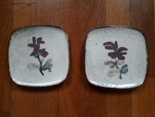 1 lot de 2 assiettes Vallauris Gustave Reynaud
