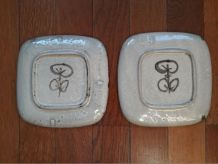 1 lot de 2 assiettes Vallauris Gustave Reynaud