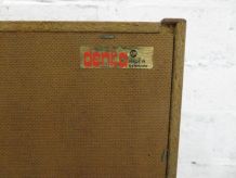 Commode basse scandinave vintage signée Denka en teck, 1960s