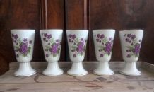 Ensemble de 5 mazagrans en porcelaine 
