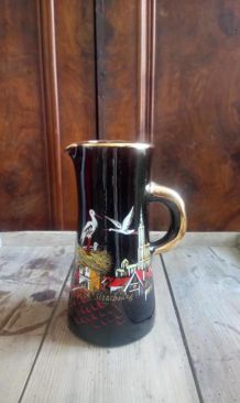 Pichet en céramique émaillée signée Tess - Années 50/60