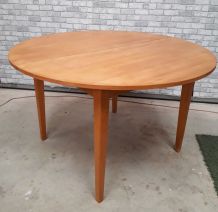 table ovale danoise 160x120cm plaquage hetre natural  h73x 1