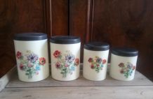 4 jolis pots de conservation vintage 