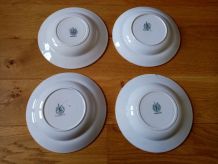 Assiettes creuses dépareillées Moulin des Loups et Hamage, l