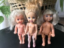 3 mini poupées vintage "Pattie, Pauline, Perrine "