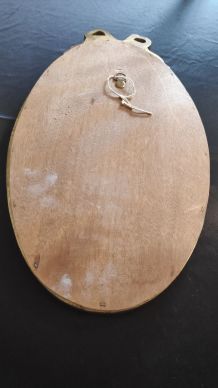 miroir ovale Louis XVI bois doré