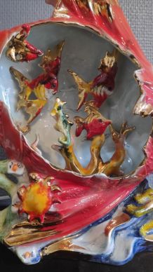 lampe poisson en céramique Vallauris