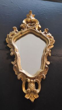 miroir baroque en stuc doré