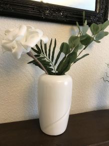 Bbeau vase blanc céramique