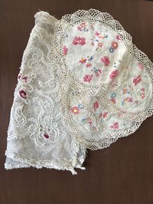 Ensemble de 6 napperons usés pour récup