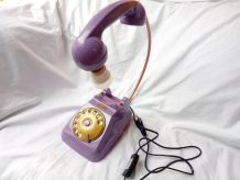 Lampe DIY téléphone années 60