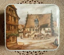 Ancienne boite en tôle lithographiée (Alsace)