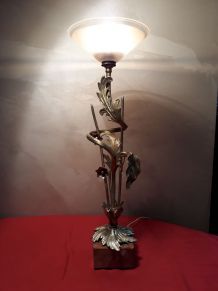 lampe bronze laiton motif