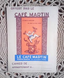 Ancien protège cahier publicitaire