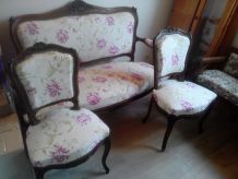 Salon Louis XV: canapé et 4 chaises
