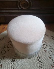 Pouf en velours à franges (Années 60)