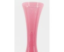 ancien vase en opaline rose et blanc