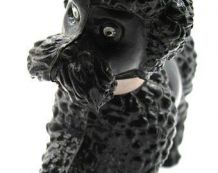 Jouet vintage caniche noir