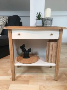 Console chêne relookée