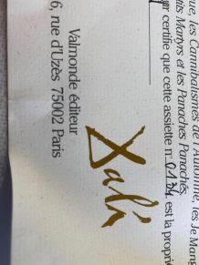 Vend 3 assiettes de collection Salvador Dali signe 
