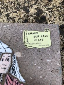 Emaux sur lave Le Lys Plaque décorative