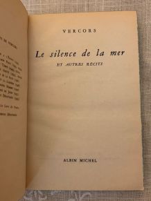 Le silence de la mer Vercors 1976 roman