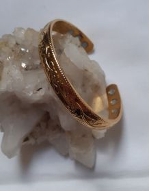 Bracelet manchette cuivre aimant