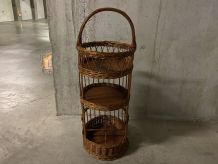 Desserte bar en rotin