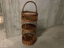 Desserte bar en rotin