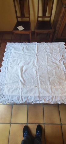  taie d'oreiller ancienne coton blanc dentelle