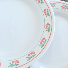 4 assiettes aux motifs pomme 
