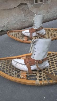  Ancienne paire de raquette de neige
