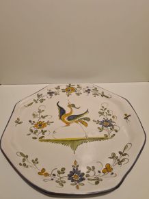 Assiette Céramique de Moustier décor Oiseaux