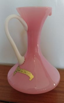 vase Italien vintage opalina fiorentina en très bel état