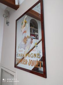 Très beau miroir publicitaire  champagne Perrier jouet