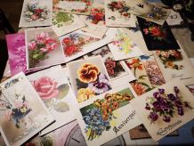 LOT 95 cartes postales de fleurs