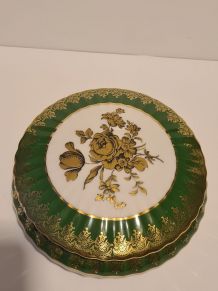 Bonbonnière porcelaine de Limoges décors floral