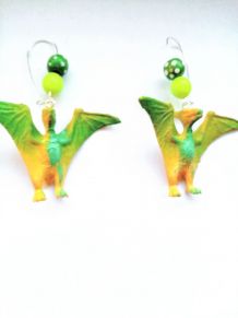 Boucles d’oreilles dinosaure, boucles d’oreilles Ptérodactyl