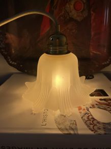 Lampe baladeuse vintage en verre en forme de fleur