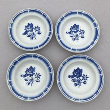 Série de 4 assiettes - en porcelaine